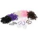 Shires Silicone Plaiting Bands Black, Brown, Purple, Pink